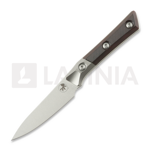 Microtech Pairing Knife 3,5" Bolstered - Stonewash - Black Cherry G10 kjøkkenkniv 3500B-10BC