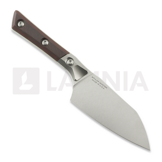 Chef&acute;s knife Microtech Santoku 4,2" Bolstered - Stonewash - Black Cherry G10 3300B-10BC