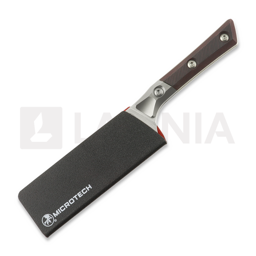 Chef&acute;s knife Microtech Santoku 4,2" Bolstered - Stonewash - Black Cherry G10 3300B-10BC