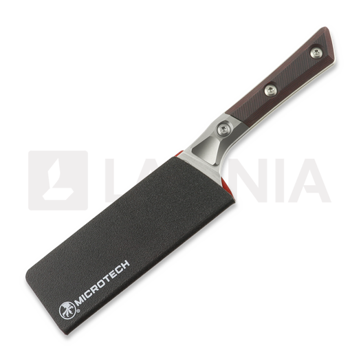 Chef´s knife Microtech Santoku 4,2" Bolstered - Stonewash - Black Cherry G10 3300B-10BC