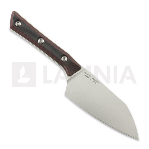 Kuchyňsk&yacute; nůž Microtech Santoku 4,2" - Stonewash - Black Cherry G10 3300-10BC