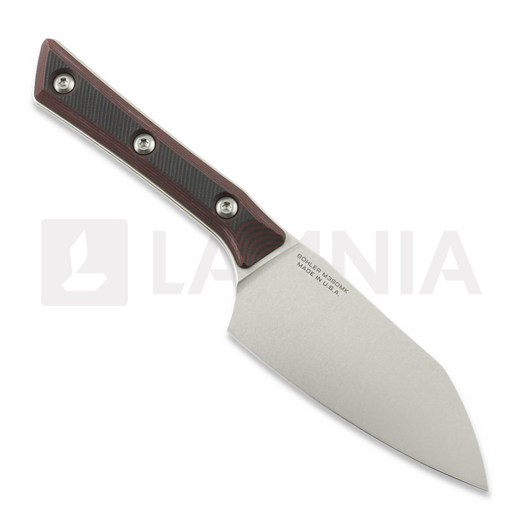 Kuchyňský nůž Microtech Santoku 4,2" - Stonewash - Black Cherry G10 3300-10BC