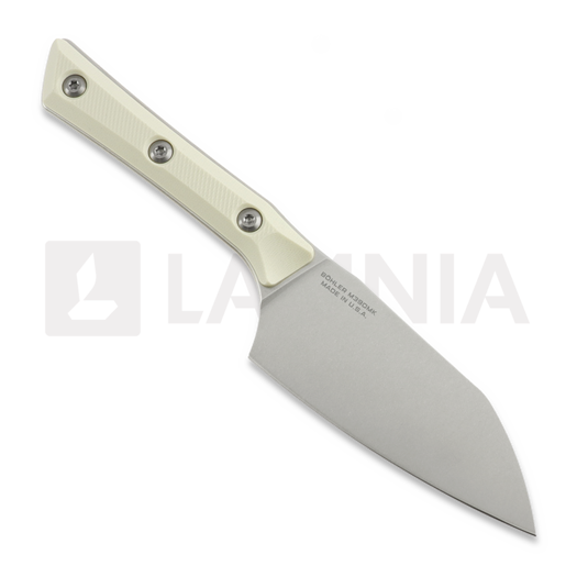 Kuchyňsk&yacute; nůž Microtech Santoku 4,2" - Stonewash - Ivory G10 3300-10IV