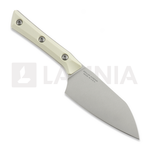 Kuchyňský nůž Microtech Santoku 4,2" - Stonewash - Ivory G10 3300-10IV