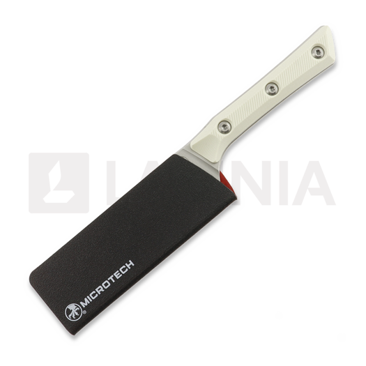 Kuchyňský nůž Microtech Santoku 4,2" - Stonewash - Ivory G10 3300-10IV