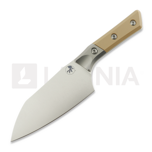 Kuchyňsk&yacute; nůž Microtech Santoku 6" Bolstered - Stonewash - Tan G10 3200B-10CE