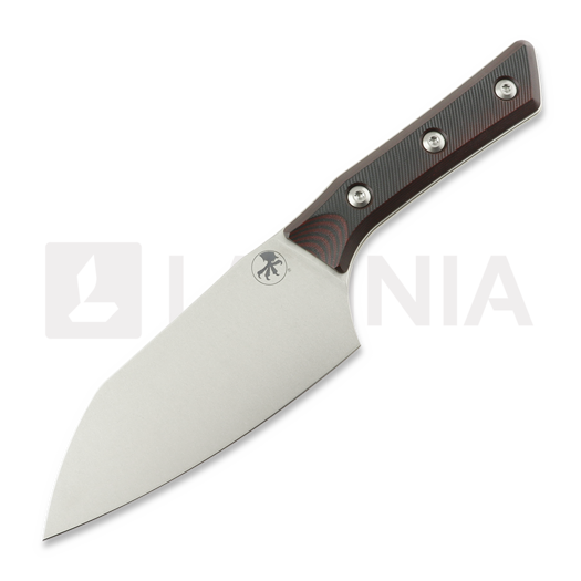 Kuchyňský nůž Microtech Santoku 6" - Stonewash - Black Cherry G10 3200-10BC