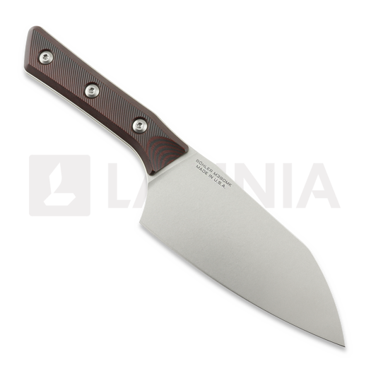 Kuchyňsk&yacute; nůž Microtech Santoku 6" - Stonewash - Black Cherry G10 3200-10BC