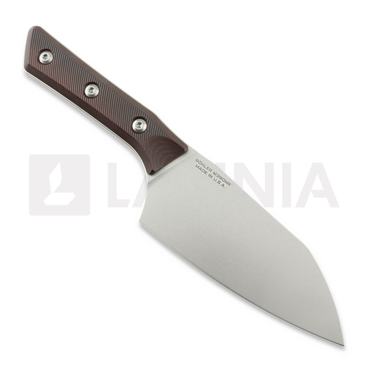 Kuchyňský nůž Microtech Santoku 6" - Stonewash - Black Cherry G10 3200-10BC