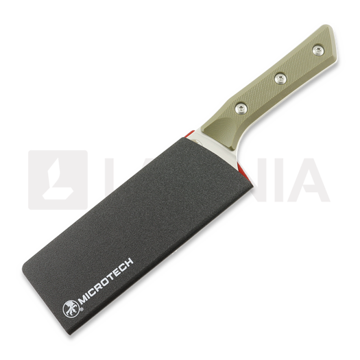 Kuchyňský nůž Microtech Santoku 6" - Stonewash - OD Green G10 3200-10OD