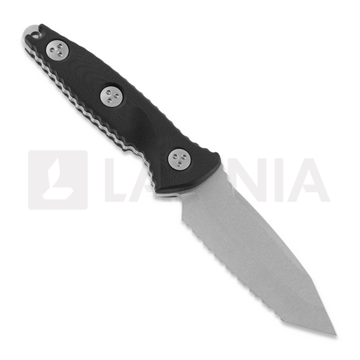 Microtech Socom Alpha Mini T/E Stonewash Full Serrated peilis 114M-12