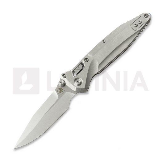Nóż składany Microtech Socom Delta Ram-Lok Spear Point Stonewashed, blue accents 159RL-10SMS3