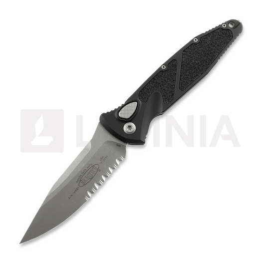 Складний ніж Microtech Socom Elite Auto S/E Apocalyptic Black, зубчатий 160A-11AP