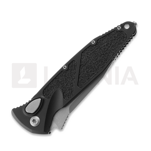 Nóż składany Microtech Socom Elite Auto S/E Apocalyptic Black, ząbkowane ostrze 160A-11AP