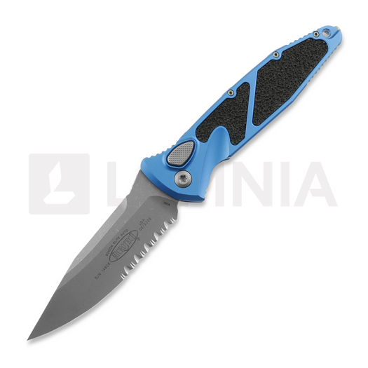 Nóż składany Microtech Socom Elite Auto S/E Apocalyptic Blue, ząbkowane ostrze 160A-11APBL
