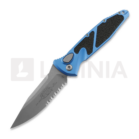 Nóż składany Microtech Socom Elite Auto S/E Apocalyptic Blue, ząbkowane ostrze 160A-11APBL