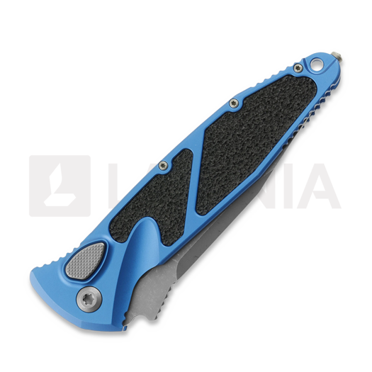 Nóż składany Microtech Socom Elite Auto S/E Apocalyptic Blue, ząbkowane ostrze 160A-11APBL