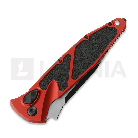 Microtech Socom Elite Auto S/E Black Red sulankstomas peilis, dantytas 160A-2RD