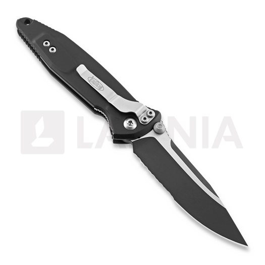 Zav&iacute;rac&iacute; nůž Microtech Socom Elite S/E, čern&aacute;, vroubkov&aacute;n&iacute; na čepeli 160-2