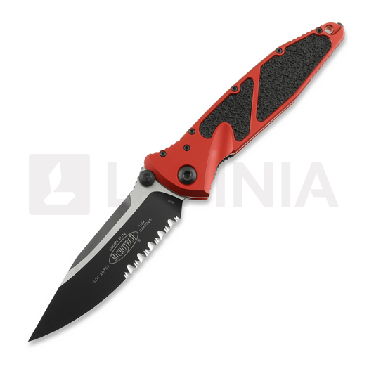 Microtech Socom Elite S/E Red 折叠刀, 锯齿刀片 160-2RD
