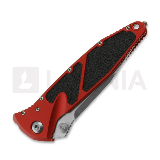 Microtech Socom Elite S/E Stonewash 折り畳みナイフ, 赤 160-10RD
