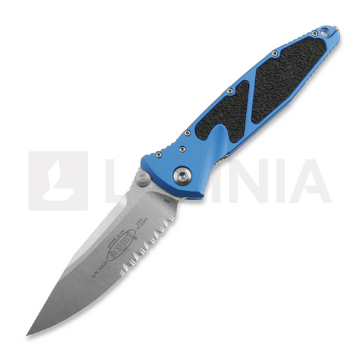 Nóż składany Microtech Socom Elite S/E Stonewashed Turquoise, ząbkowane ostrze 160-11BL