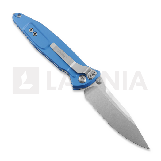 Microtech Socom Elite S/E Stonewashed Turquoise sulankstomas peilis, dantytas 160-11BL