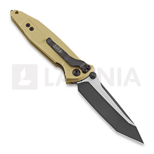 Microtech Socom Elite T/E Elmax Champagne Gold Carbon Fibre sulankstomas peilis 161-1CGCFI