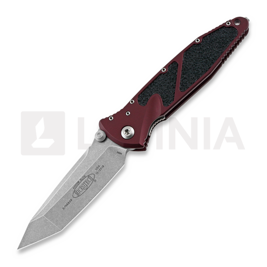 Microtech Socom Elite T/E-M Stonewash 折叠刀, merlot red 161-10MR