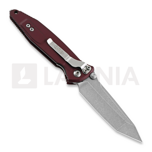 Microtech Socom Elite T/E-M Stonewash sulankstomas peilis, merlot red 161-10MR