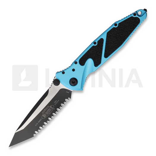 Nóż składany Microtech Socom Elite T/E Two Tone, Turquoise, ząbkowane ostrze 161-3TQ