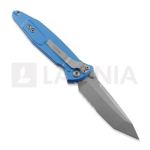 Microtech Socom Elite Tanto Apocalyptic Blue sulankstomas peilis, dantytas 161-11APBL