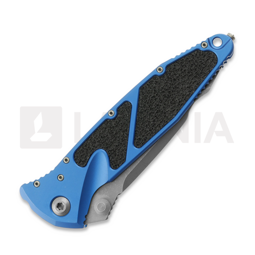 Microtech Socom Elite Tanto Apocalyptic Blue kääntöveitsi, combo terä 161-11APBL
