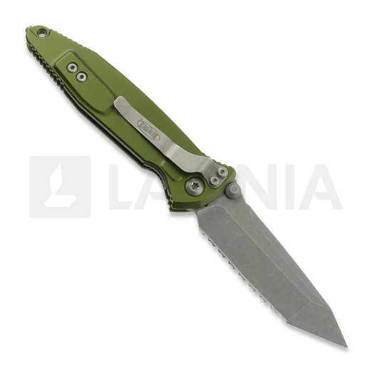 Liigendnuga Microtech Socom Elite Tanto Apocalyptic OD Green, fully serrated 161-12APOD