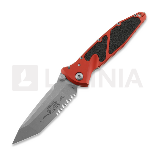 Microtech Socom Elite Tanto Apocalyptic Red kääntöveitsi, combo terä 161-11APRD