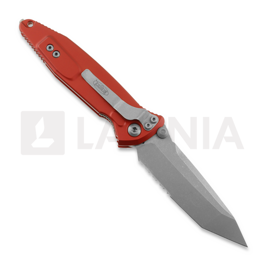 Microtech Socom Elite Tanto Apocalyptic Red kääntöveitsi, combo terä 161-11APRD