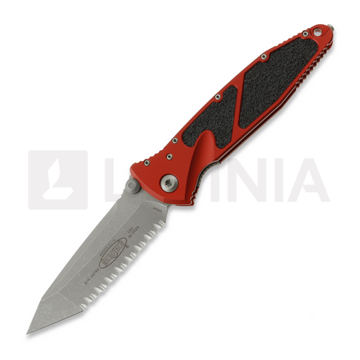Microtech Socom Elite Tanto Apocalyptic Red kääntöveitsi, fully serrated 161-12APRD