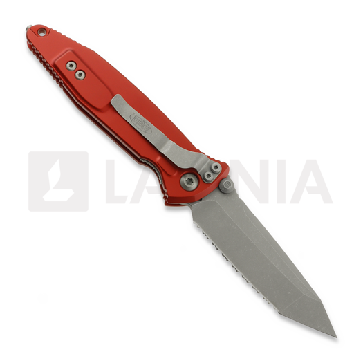 Liigendnuga Microtech Socom Elite Tanto Apocalyptic Red, fully serrated 161-12APRD