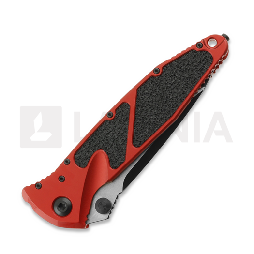 Zavírací nůž Microtech Socom Elite Tanto Black Red, vroubkování na čepeli 161-2RD