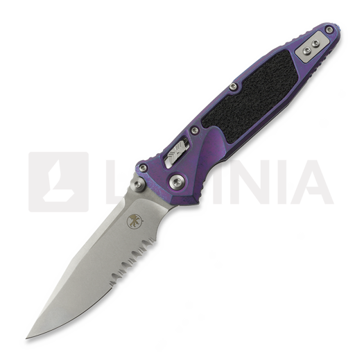 Microtech Socom Ram-Lok Clip Point Galactic Purple kääntöveitsi, combo terä 160RL-11MS9