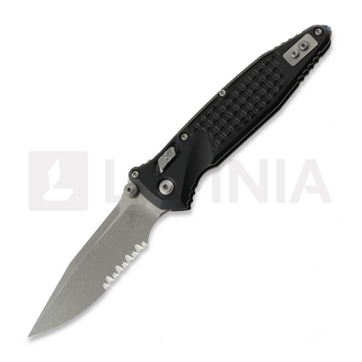 Microtech Socom Ram-Lok S/E Apocalyptic Standard Frag Black kääntöveitsi, combo terä 160RL-11APFR