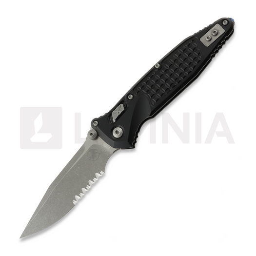 Складний ніж Microtech Socom Ram-Lok S/E Apocalyptic Standard Frag Black, зубчатий 160RL-11APFR