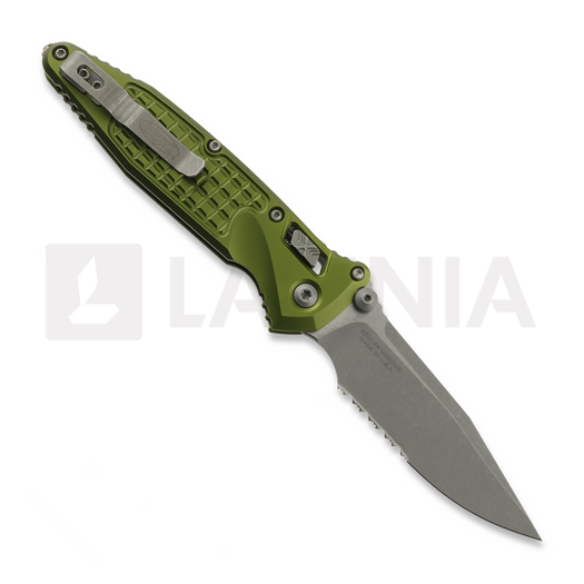 Liigendnuga Microtech Socom Ram-Lok S/E Apocalyptic Standard Frag OD Green, hammastera 160RL-11APFROD