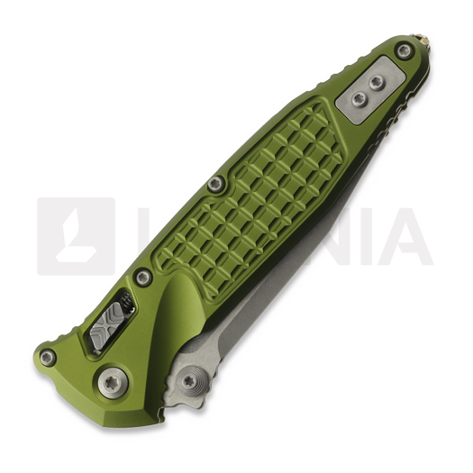 Liigendnuga Microtech Socom Ram-Lok S/E Apocalyptic Standard Frag OD Green, hammastera 160RL-11APFROD