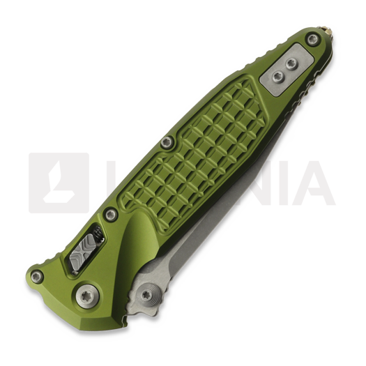 Liigendnuga Microtech Socom Ram-Lok S/E Apocalyptic Standard Frag OD Green, hammastera 160RL-11APFROD