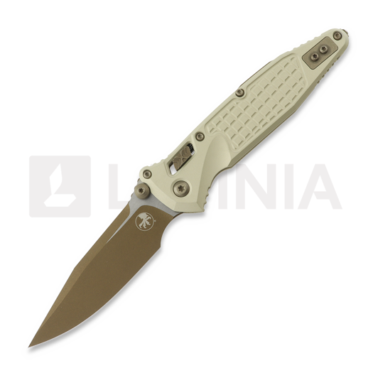 Microtech Socom Ram-Lok S/E Frag Champagne Gold Cerakote sulankstomas peilis 160RL-1FRCG-C19Z23