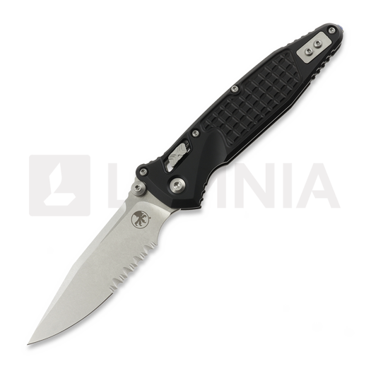 Складний ніж Microtech Socom Ram-Lok S/E Stonewash Frag Aluminum Black, зубчатий 160RL-11FR