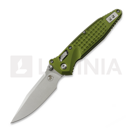 Microtech Socom Ram-Lok S/E Stonewash Standard Frag 折り畳みナイフ, 緑 160RL-10FROD