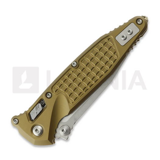 Microtech Socom Ram-Lok S/E Stonewash Standard Frag kääntöveitsi, tan 160RL-10FRTA