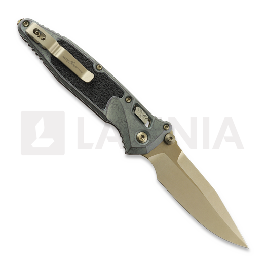 Saliekams nazis Microtech Socom Ram-Lok Spear Point Bronzed Stonewash Antique Denim Gold 160RL-13SMS3